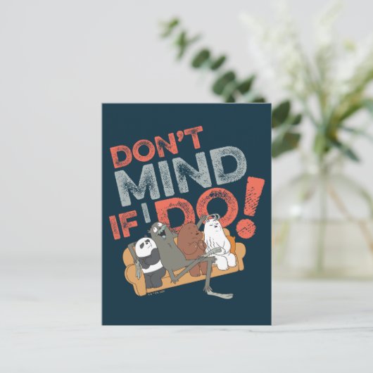 We Bare Bears & Charlie - Don't Mind If I Do! Postkarte (Stehend Vorderseite)
