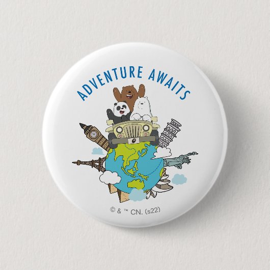 We Bare Bears - Erlebnis wartet Button (Vorderseite)