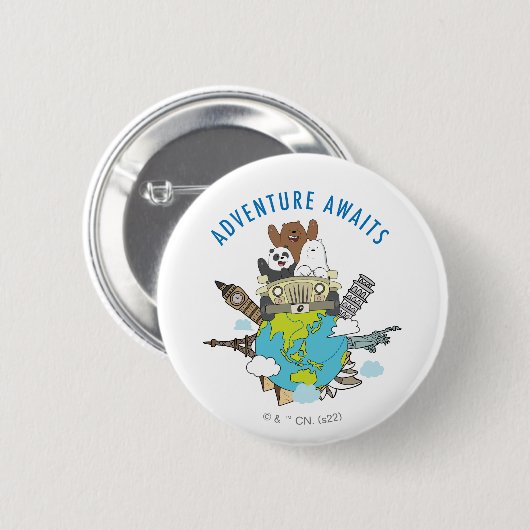 We Bare Bears - Erlebnis wartet Button (Vorne & Hinten)