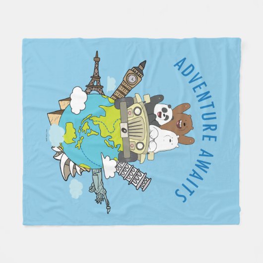 We Bare Bears - Erlebnis wartet Fleecedecke (Vorderseite (Horizontal))