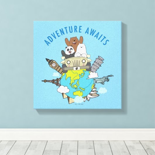 We Bare Bears - Erlebnis wartet Leinwanddruck (Insitu (Holzboden))