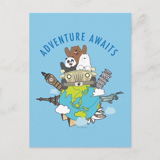 We Bare Bears - Erlebnis wartet Postkarte (Vorderseite)