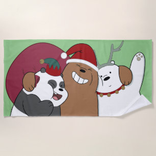 We Bare Bears - Fröhliche Feiertage Strandtuch