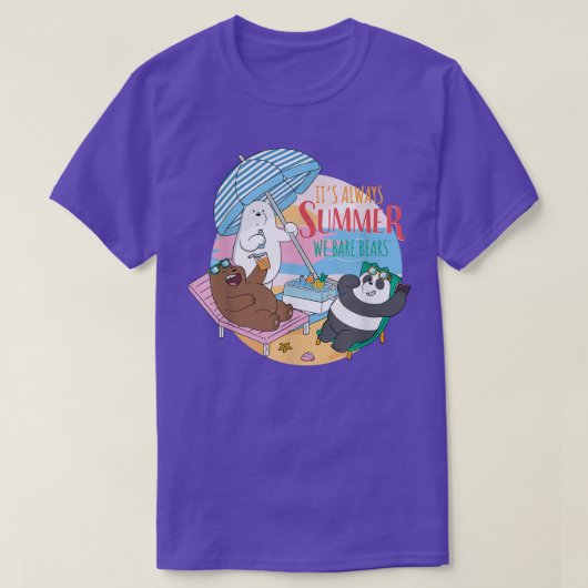 We Bare Bears Grizz Panda Ice Bear Always Summer  T-Shirt (Design vorne)