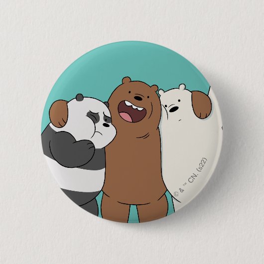 We Bare Bears Group Hug Button (Vorderseite)