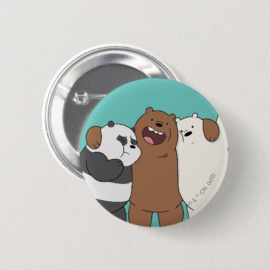 We Bare Bears Group Hug Button (Vorne & Hinten)
