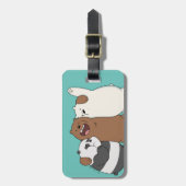 We Bare Bears Group Hug Gepäckanhänger (Vorderseite vertikal)