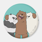 We Bare Bears Group Hug Magnet (Vorne)