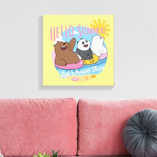 We Bare Bears - Hello Summer! Let's Have Fun Leinwanddruck (Insitu (Wohnzimmer))