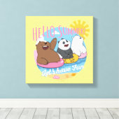 We Bare Bears - Hello Summer! Let's Have Fun Leinwanddruck (Insitu (Holzboden))