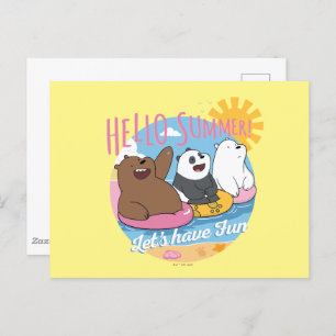 We Bare Bears - Hello Summer! Let's Have Fun Postkarte