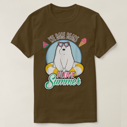 We Bare Bears Ice Bear Loves Summer T-Shirt (Design vorne)