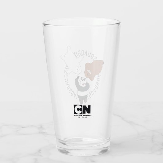We Bare Bears - #SquadGoals Glas (Rückseite)
