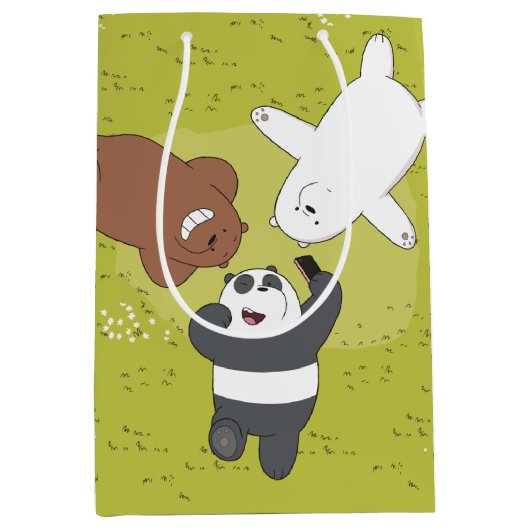 We Bare Bears - #SquadGoals Mittlere Geschenktüte (Vorderseite)