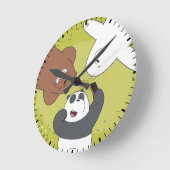 We Bare Bears - #SquadGoals Runde Wanduhr (Winkel)