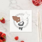 We Bare Bears - #SquadGoals Serviette (Beispiel)