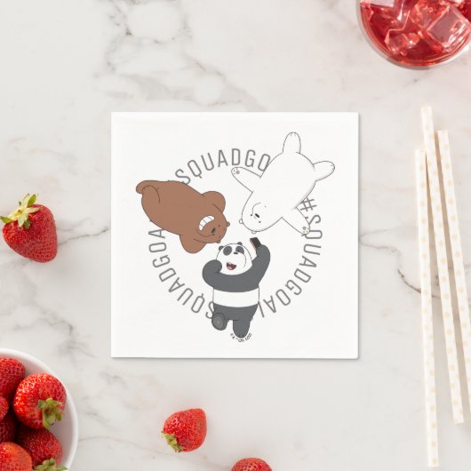 We Bare Bears - #SquadGoals Serviette (Beispiel)