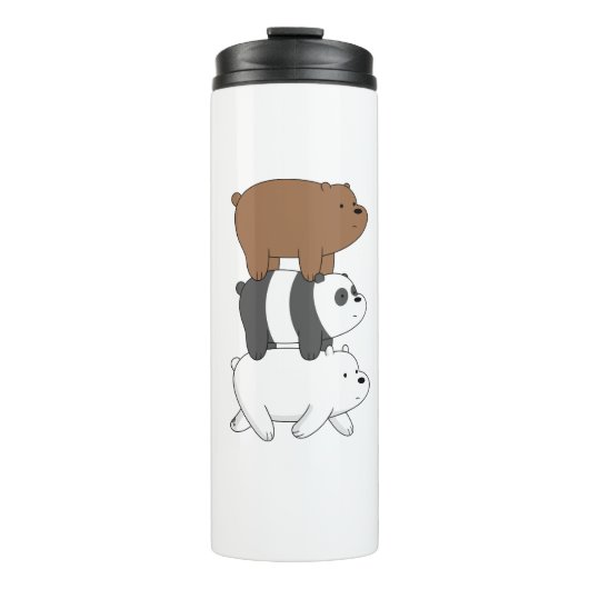 We Bare Bears Stack Tumbler | Grizz Panda & Eisbär Thermosbecher (Vorderseite)