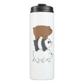 We Bare Bears Stack Tumbler | Grizz panda&Ice Bear Thermosbecher (Vorderseite)