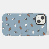 We Bare Bears - Sunglass Bears Muster iPhone Hülle (Rückseite (Horizontal))