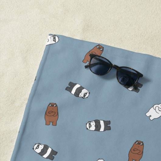 We Bare Bears - Sunglass Bears Pattern Strandtuch (Beispiel)