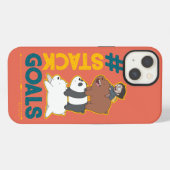 We Bare Bears und Chloe - #StackGoals iPhone Hülle (Rückseite (Horizontal))