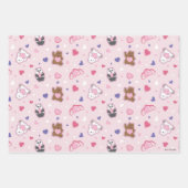 We Bare Bears - Valentine Hearts Pattern Geschenkpapier Set (Vorderseite 3)
