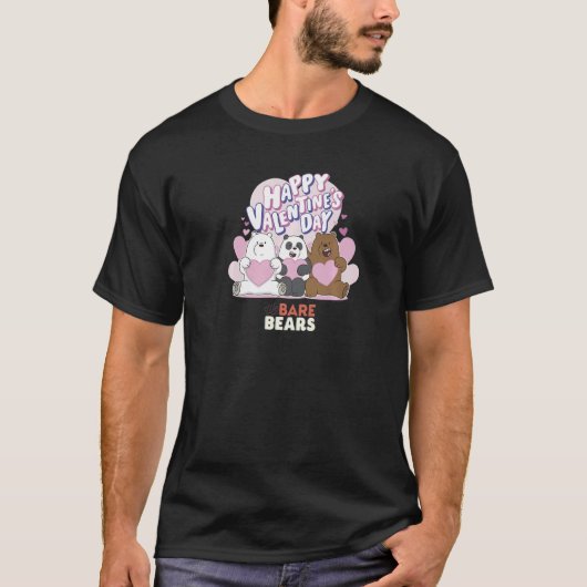 We Bare Bears Valentine's Day Sitting Group Shot P T-Shirt (Vorderseite)