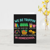 We Be Trin Traveling New Homeschooler Dad Mom Home Karte (Gelbe Blume)