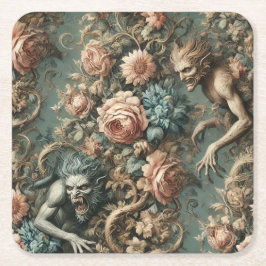 We Beast Tonight – Gothic Victorian Rechteckiger Pappuntersetzer