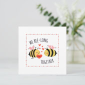 We Bee-long Together Flat Card Karte (Stehend Vorderseite)