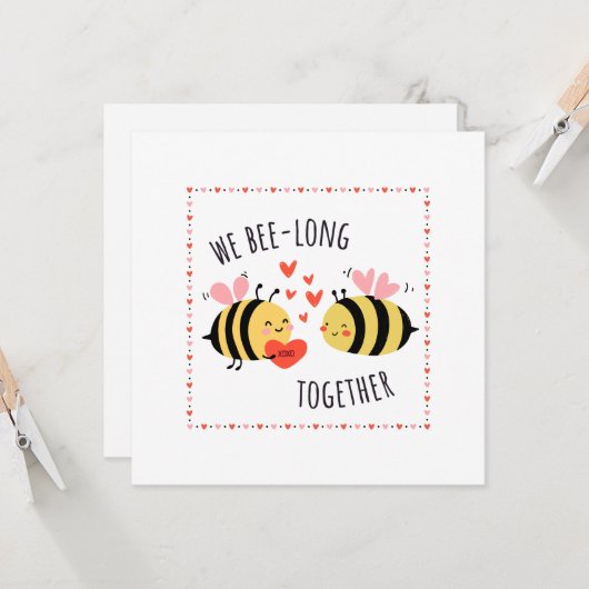 We Bee-long Together Flat Card Karte (Vorderseite/Rückseite Beispiel)