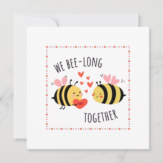 We Bee-long Together Flat Card Karte (Vorderseite)