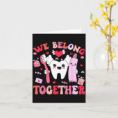 We Belong Together Dental Valentines's Day Dental  Karte (Gelbe Blume)
