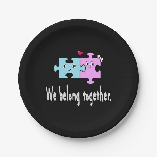We belong together pappteller (Vorderseite)