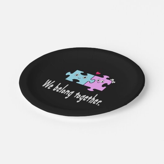 We belong together pappteller (Schrägansicht)