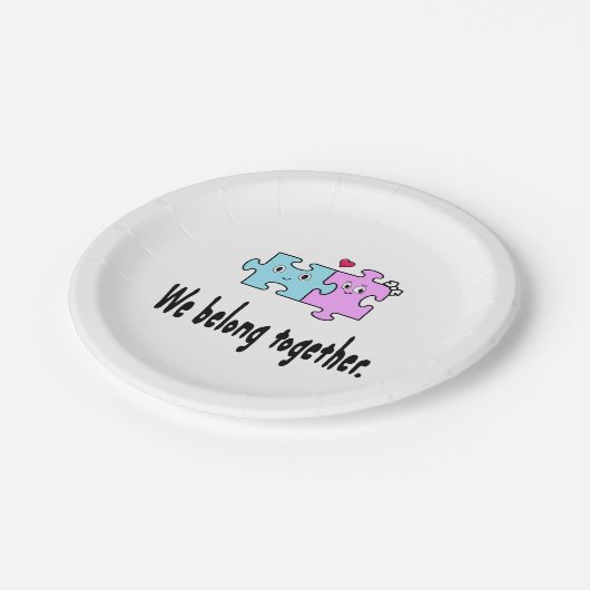 We belong together pappteller (Schrägansicht)