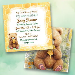 We Can Bear-ly Wait! Boy's Baby Shower Einladung