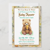 We Can Bear-ly Wait! Boy's Baby Shower Einladung (Vorderseite)
