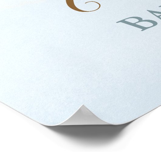 We Can Bearly Wait Baby, Bear Baby Shower Boy Poster (Ecke)