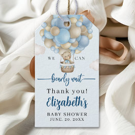 We Can Bearly Wait Baby Shower Boy Geschenkanhänger