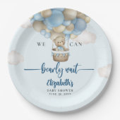 We Can Bearly Wait Baby Shower Decorations Pappteller (Vorderseite)