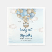 We Can Bearly Wait – Baby Shower for Boy  Serviette (Vorderseite)