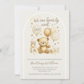 We Can Bearly Wait Baby Shower Invitation Einladung (Vorderseite)