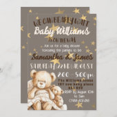 We can bearly wait baby shower invitation einladung (Vorne/Hinten)