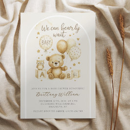 We Can Bearly Wait Baby Shower Invitation Einladung