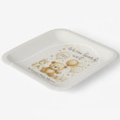 We Can Bearly Wait Baby Shower Invitation Pappteller (Gewinkelt)