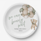 We Can Bearly Wait Baby Shower Plates Pappteller (Vorderseite)