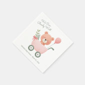 "We Can Bearly Wait" Baby Shower Serviette (Ecke)