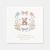 we can bearly wait baby shower serviette (Vorderseite)